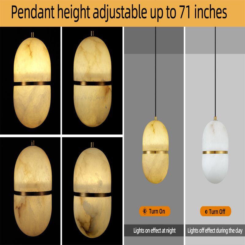 Alabaster Oval Pendant