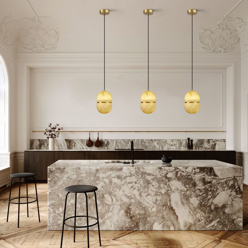 Alabaster Oval Pendant