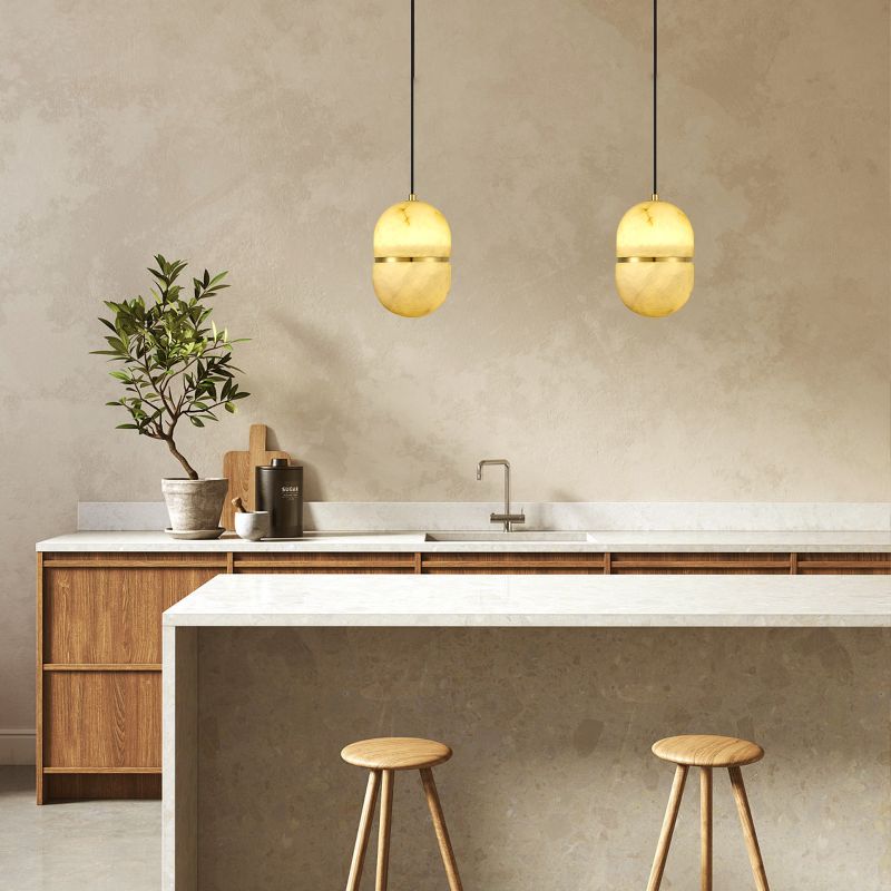 Alabaster Oval Pendant