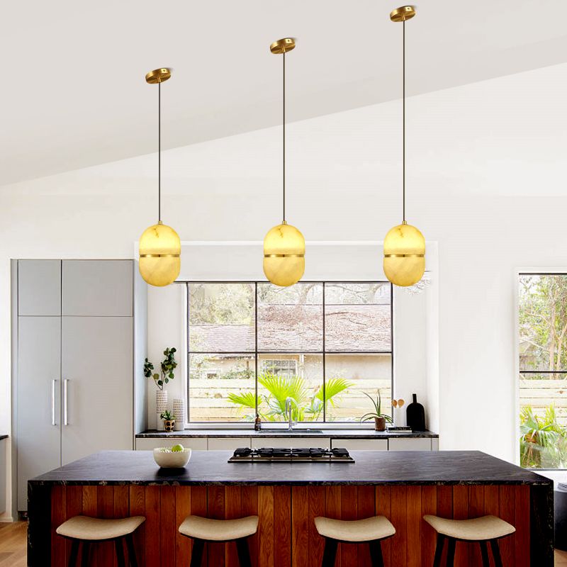 Alabaster Oval Pendant