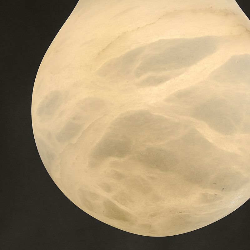 Alabaster Teardrop Single Pendant Light 7"D