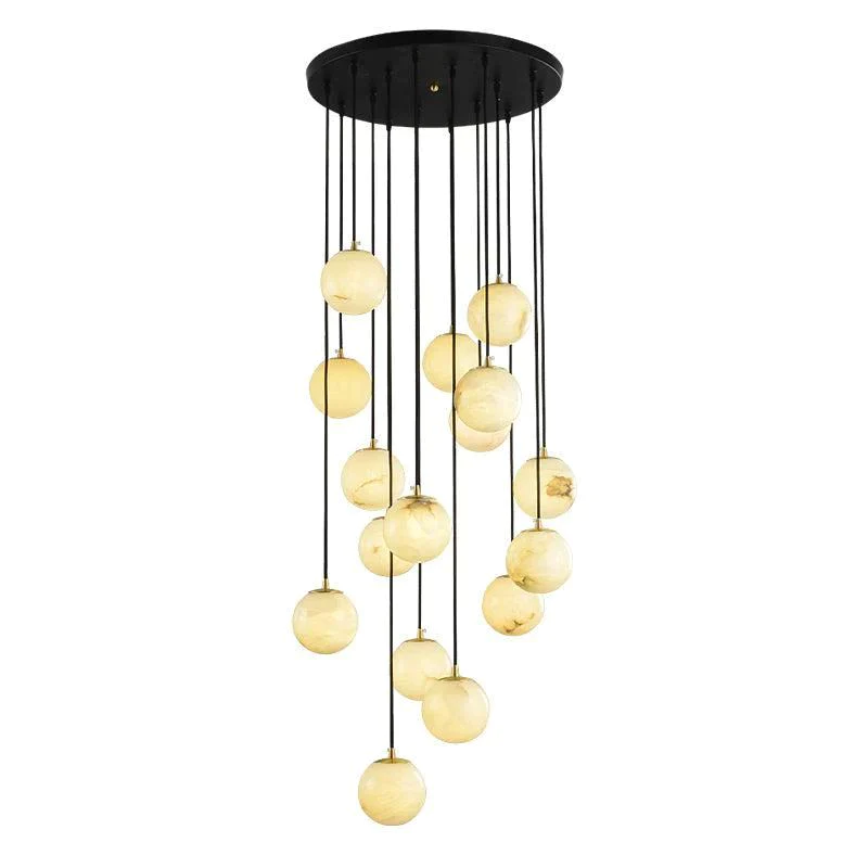 Alabaster Global Wavy Chandelier chandeliers for dining room,chandeliers for stairways,chandeliers for foyer,chandeliers for bedrooms,chandeliers for kitchen,chandeliers for living room rbrights 16 Lights  