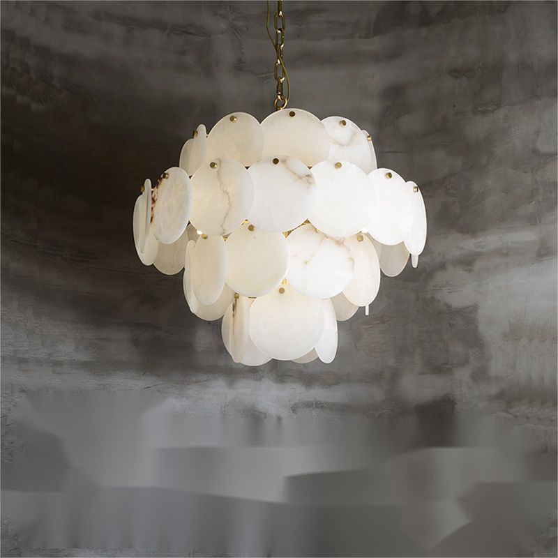 Alabaster Magnolia Multi-tiered Round Chandelier chandeliers for dining room,chandeliers for stairways,chandeliers for foyer,chandeliers for bedrooms,chandeliers for kitchen,chandeliers for living room rbrights   