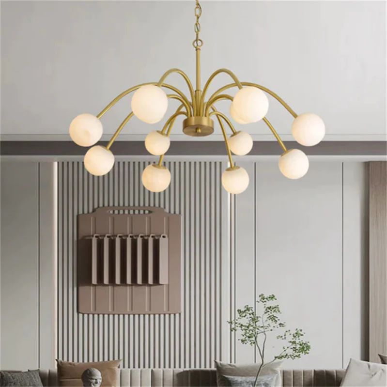 Alabaster Radial Chandelier chandeliers for dining room,chandeliers for stairways,chandeliers for foyer,chandeliers for bedrooms,chandeliers for kitchen,chandeliers for living room rbrights Style D 38"D  