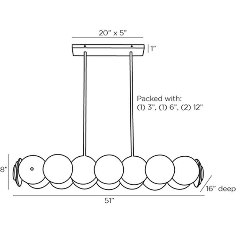 Arteriors Linear Chandelier