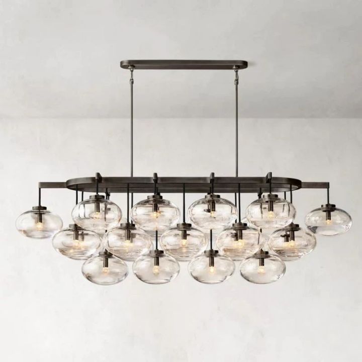 Avery Linear Chandelier 72" chandeliers for dining room,chandeliers for stairways,chandeliers for foyer,chandeliers for bedrooms,chandeliers for kitchen,chandeliers for living room rbrights Bronze Clear 