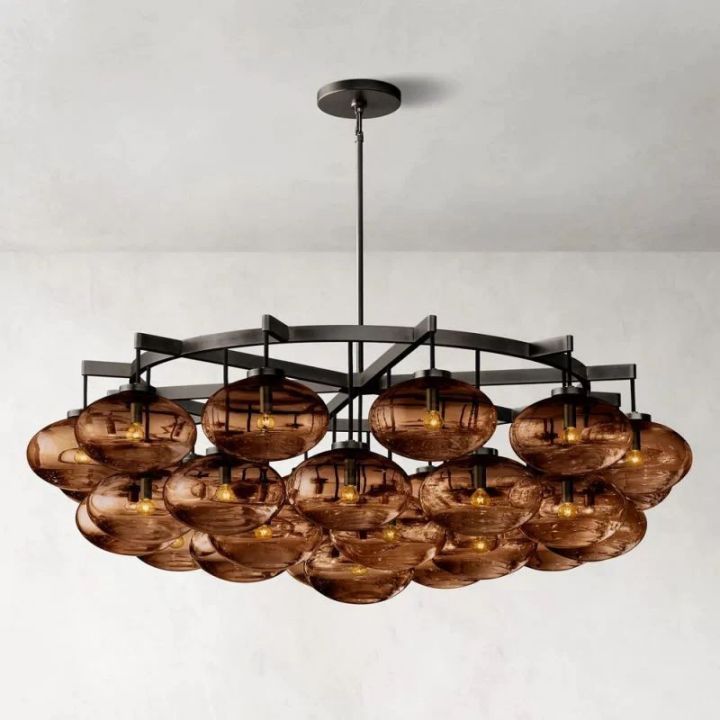 Avery Round Chandelier 60" chandeliers for dining room,chandeliers for stairways,chandeliers for foyer,chandeliers for bedrooms,chandeliers for kitchen,chandeliers for living room rbrights Bronze Champagne Gold 