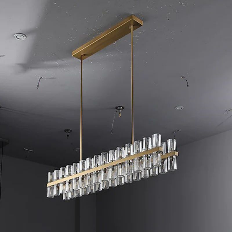 Beliy Crystal Rectangular Chandelier 54"