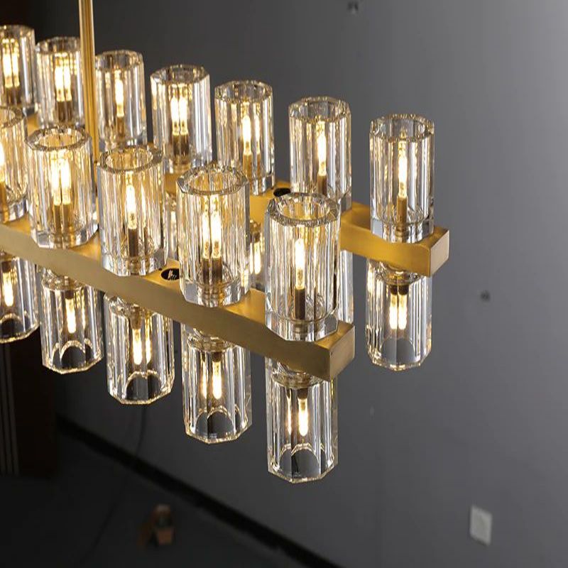 Beliy Crystal Rectangular Chandelier 54"