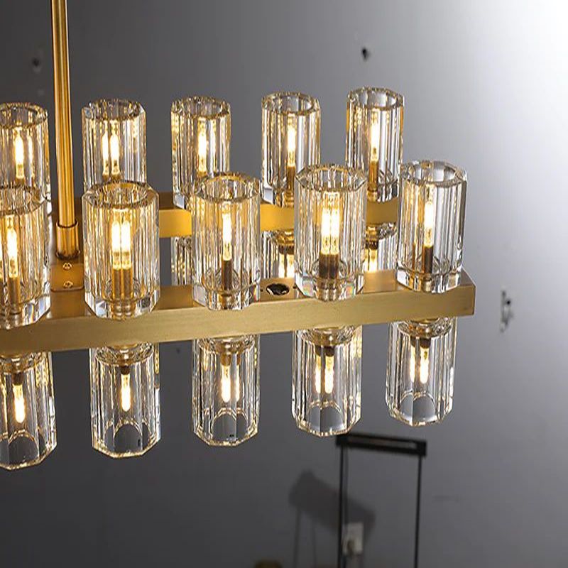 Beliy Crystal Rectangular Chandelier 54"