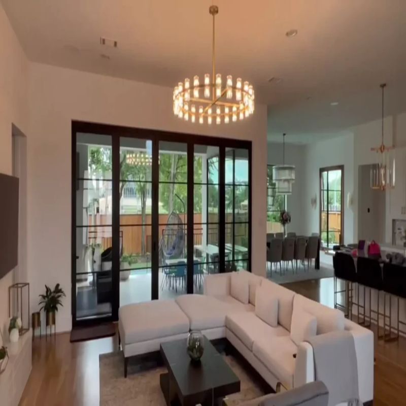 Beliy Crystal Shades Round Chandelier 48"