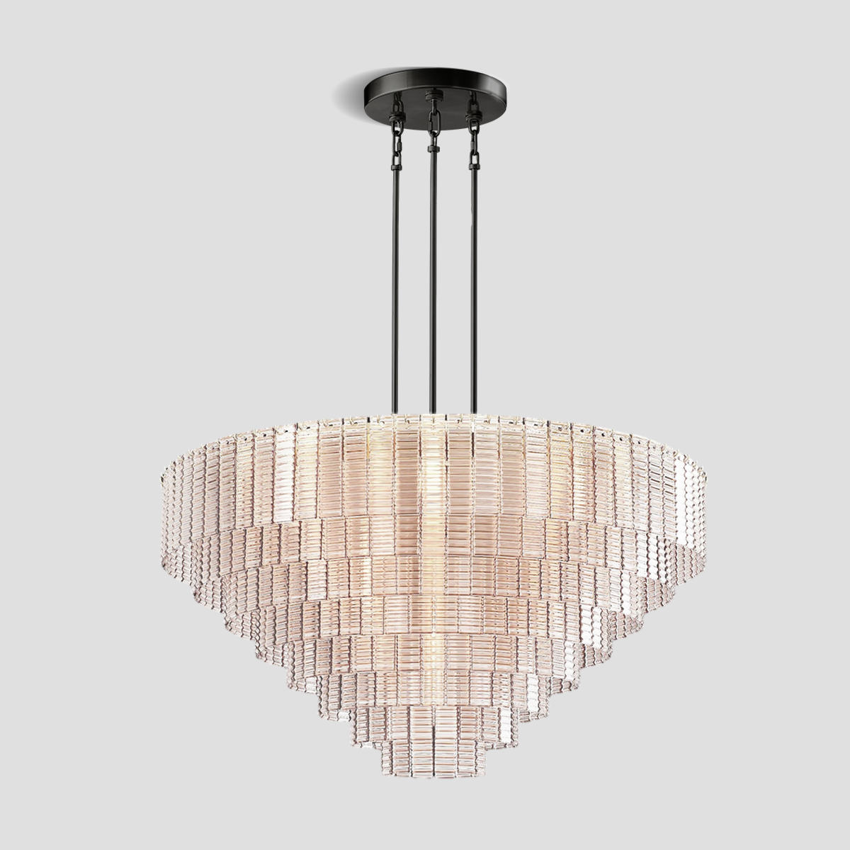 Getfit Round Glass Tile Chandelier