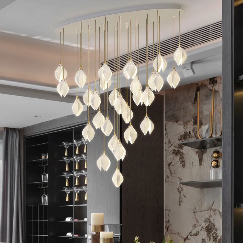 Bloom Ceramic Chandelier chandeliers for dining room,chandeliers for stairways,chandeliers for foyer,chandeliers for bedrooms,chandeliers for kitchen,chandeliers for living room Rbrights 32 Lights  
