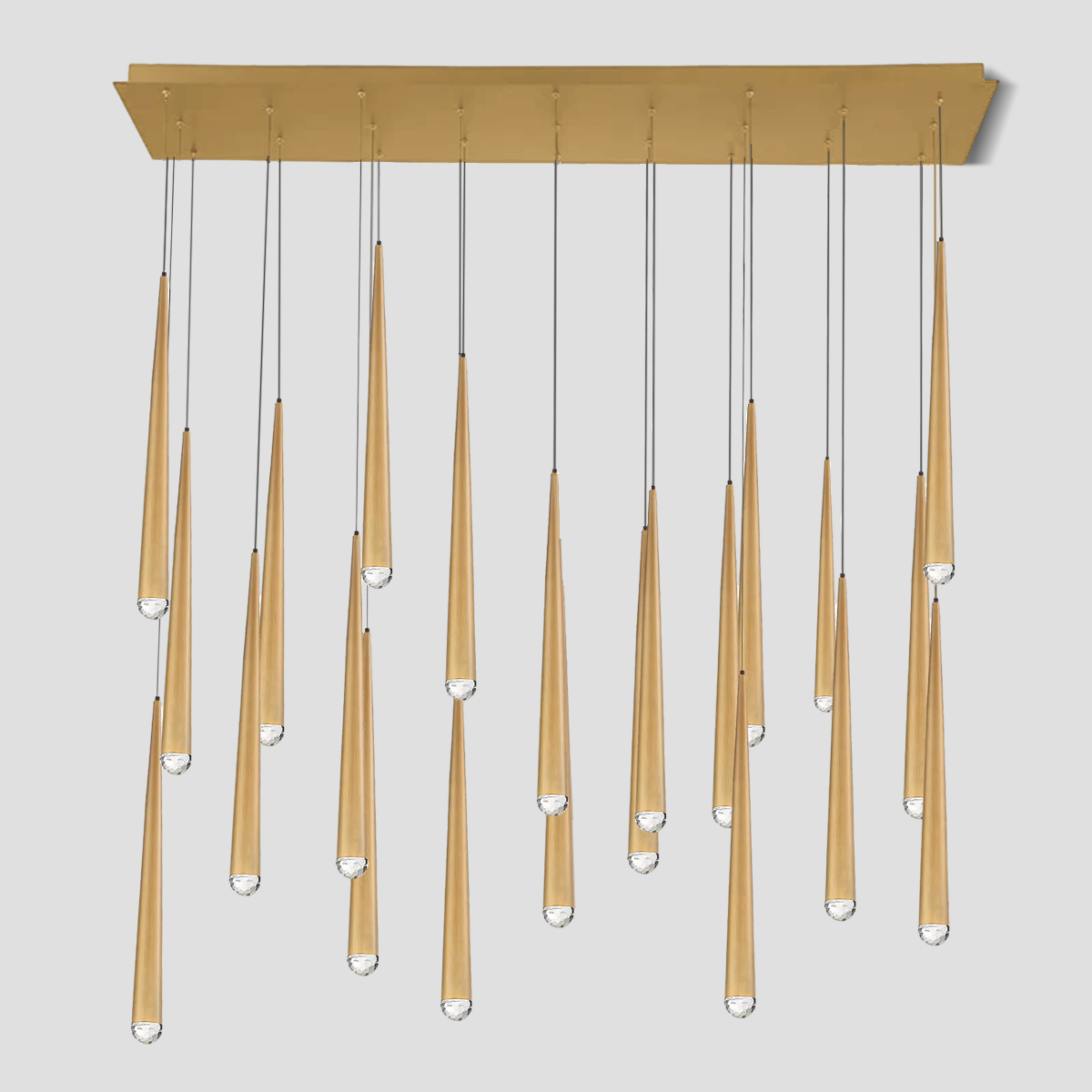 Fern Rectangle Tubular Pendant