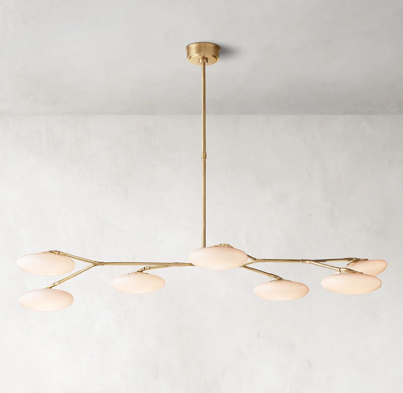 Iris Linear Chandelier 61" 吊灯 rbrights Natural Brass  