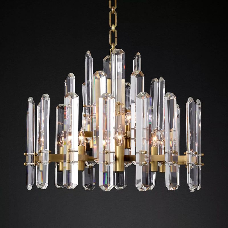 Browning Prism Round Chandelier 24" chandeliers for dining room,chandeliers for stairways,chandeliers for foyer,chandeliers for bedrooms,chandeliers for kitchen,chandeliers for living room Rbrights   
