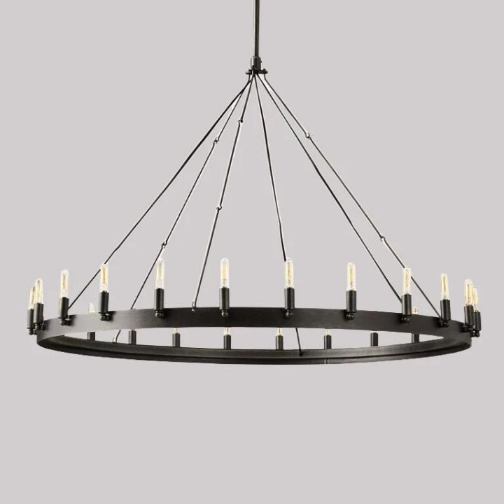 Camino Vintage Round Chandelier 50"