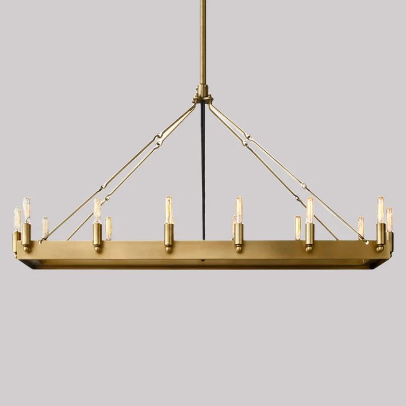 Camino Vintage Filament Rectangular Chandelier 41“