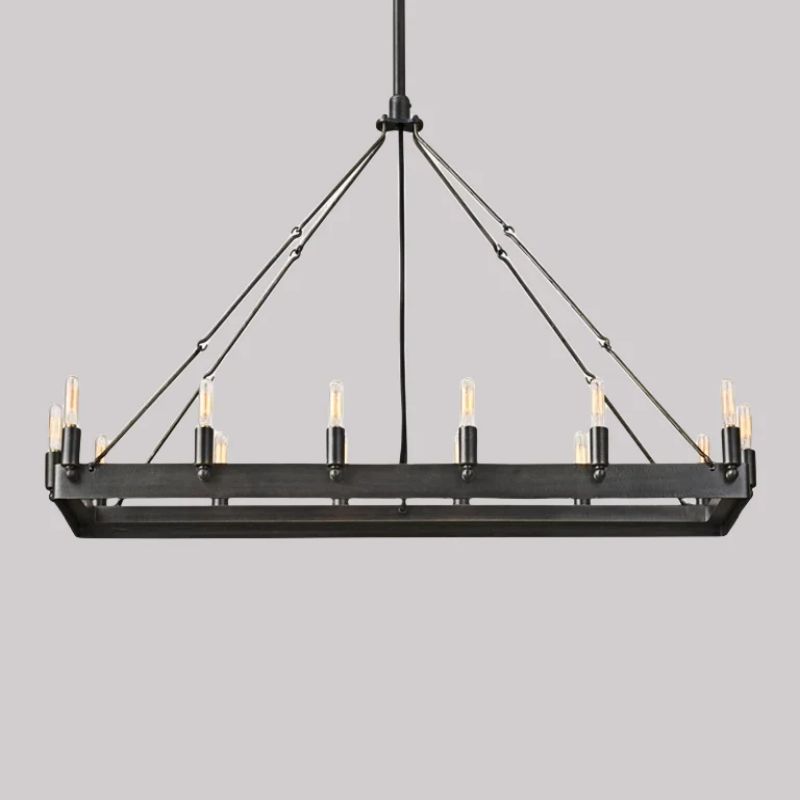 Camino Vintage Filament Rectangular Chandelier 41“