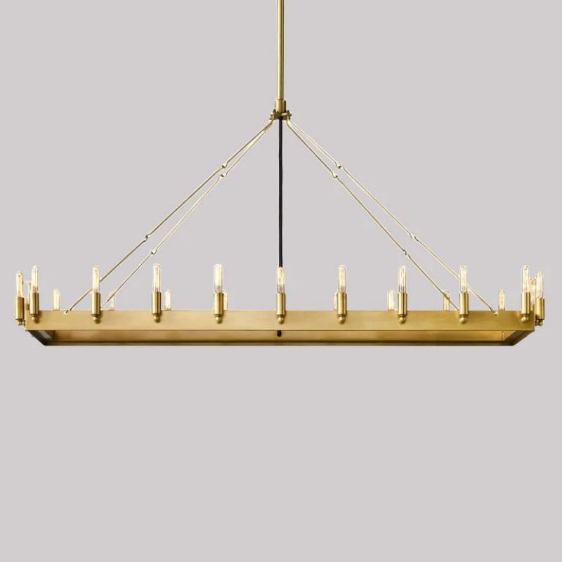 Camino Vintage Filament Rectangular Chandelier 52“