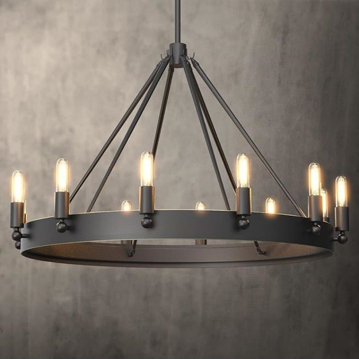 Camino Vintage Filament Round Chandelier 26“
