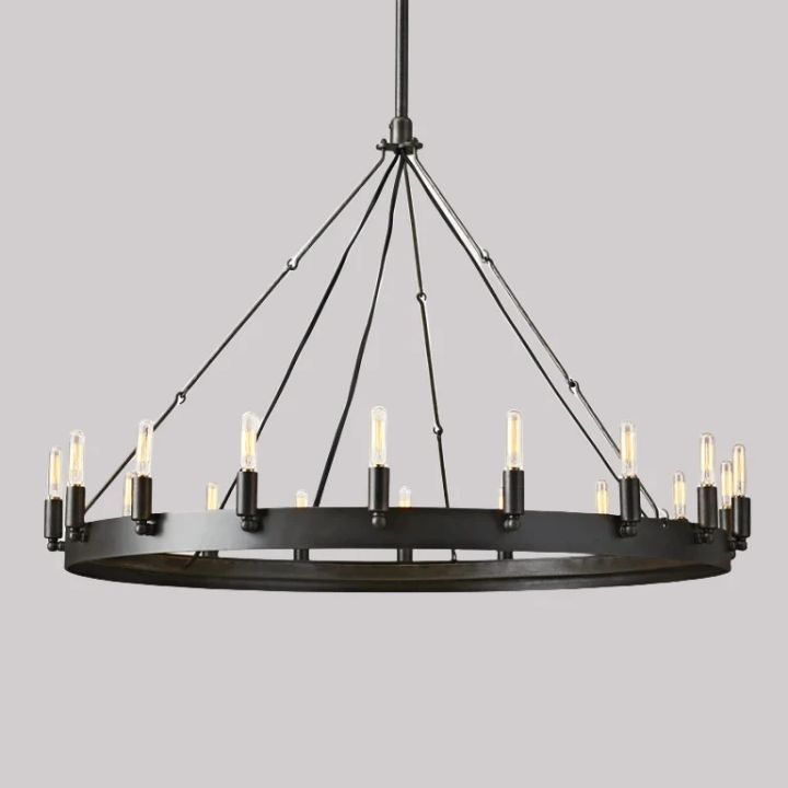 Camino Vintage Filament Round Chandelier 38“