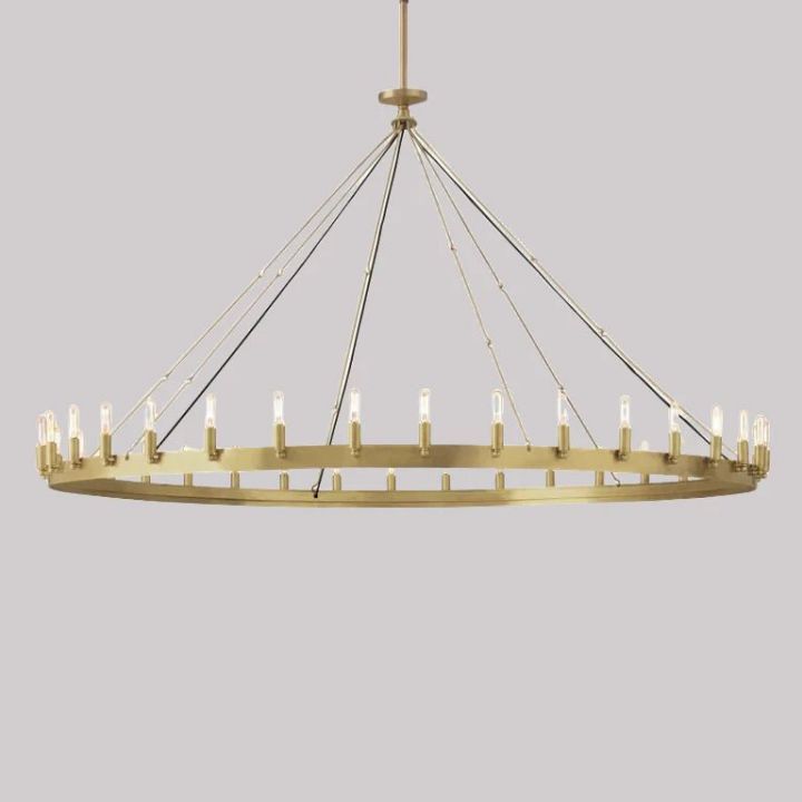 Camino Vintage Round Chandelier 73"
