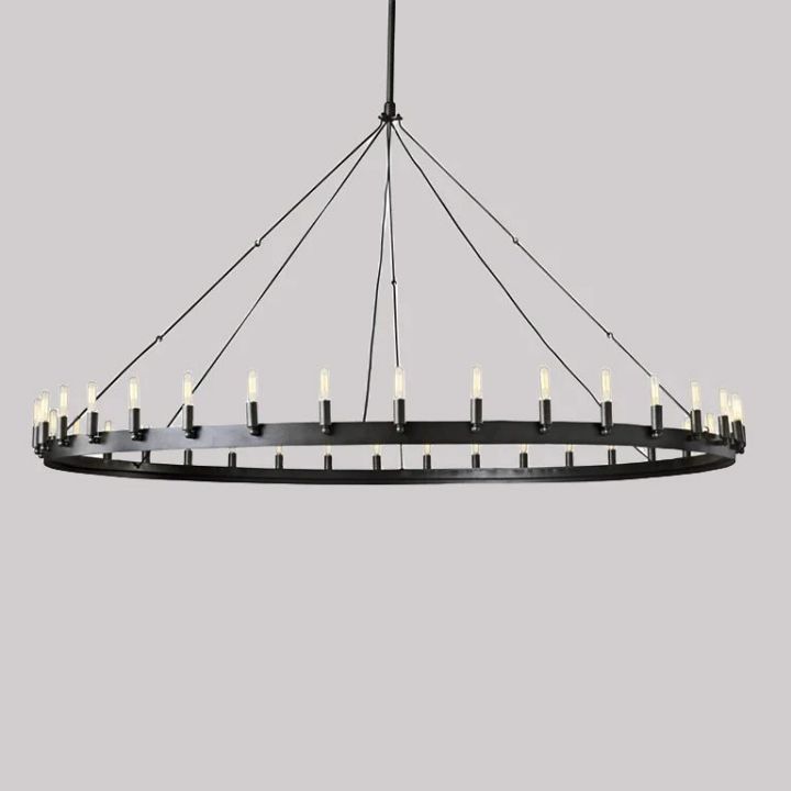Camino Vintage Round Chandelier 73"