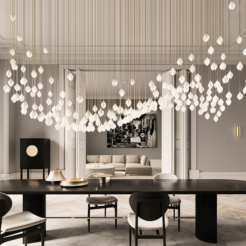 Ceramic Magnolia Flower Chandelier chandeliers for dining room,chandeliers for stairways,chandeliers for foyer,chandeliers for bedrooms,chandeliers for kitchen,chandeliers for living room Rbrights   