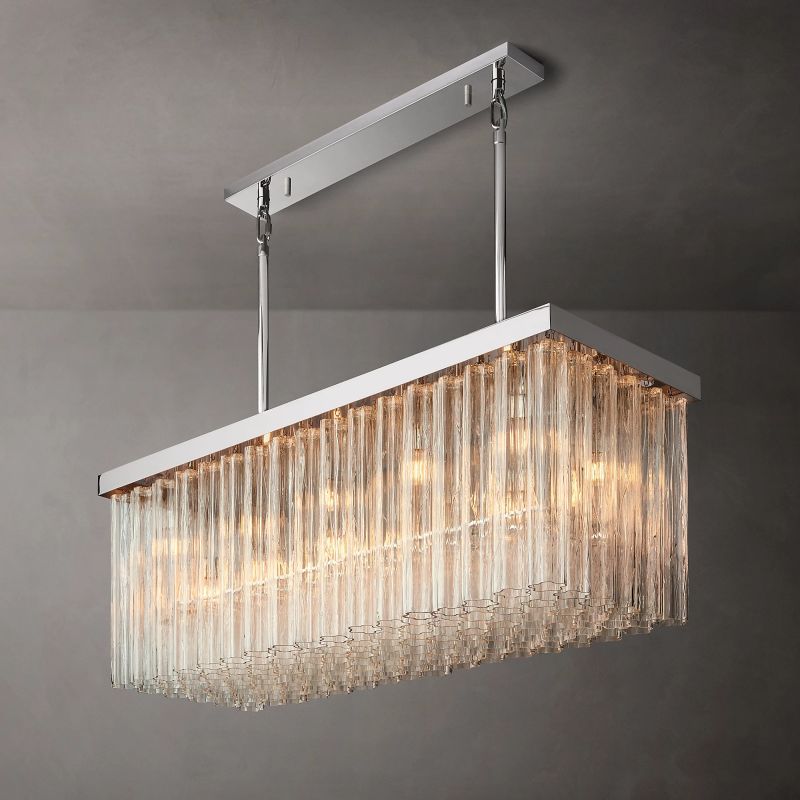 Clele Rectangular Chandelier 54" chandeliers for dining room,chandeliers for stairways,chandeliers for foyer,chandeliers for bedrooms,chandeliers for kitchen,chandeliers for living room Rbrights   