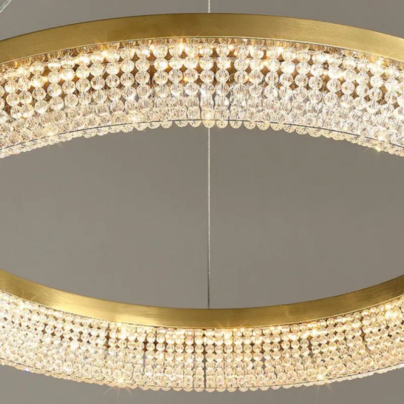 Darry Modern Double Ring Crystal Chandelier chandeliers for dining room,chandeliers for stairways,chandeliers for foyer,chandeliers for bedrooms,chandeliers for kitchen,chandeliers for living room Rbrights   