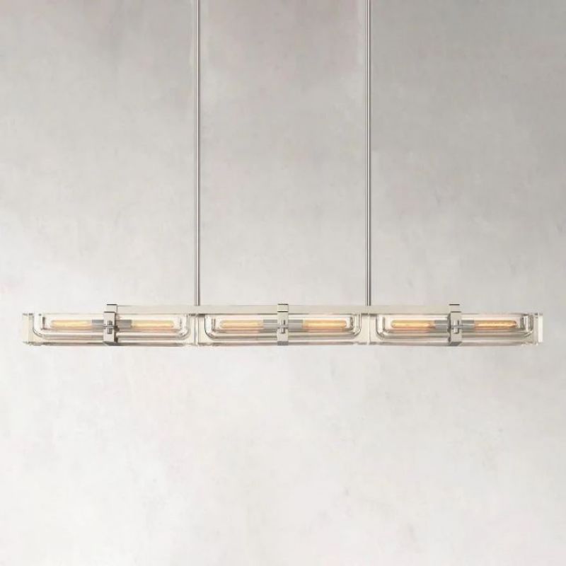 Elonna Linear Chandelier 72" chandeliers for dining room,chandeliers for stairways,chandeliers for foyer,chandeliers for bedrooms,chandeliers for kitchen,chandeliers for living room rbrights Polished Nickel  