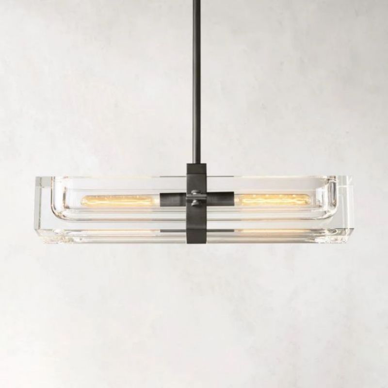 Elonna Linear Chandelier 24" chandeliers for dining room,chandeliers for stairways,chandeliers for foyer,chandeliers for bedrooms,chandeliers for kitchen,chandeliers for living room rbrights Matte Black  