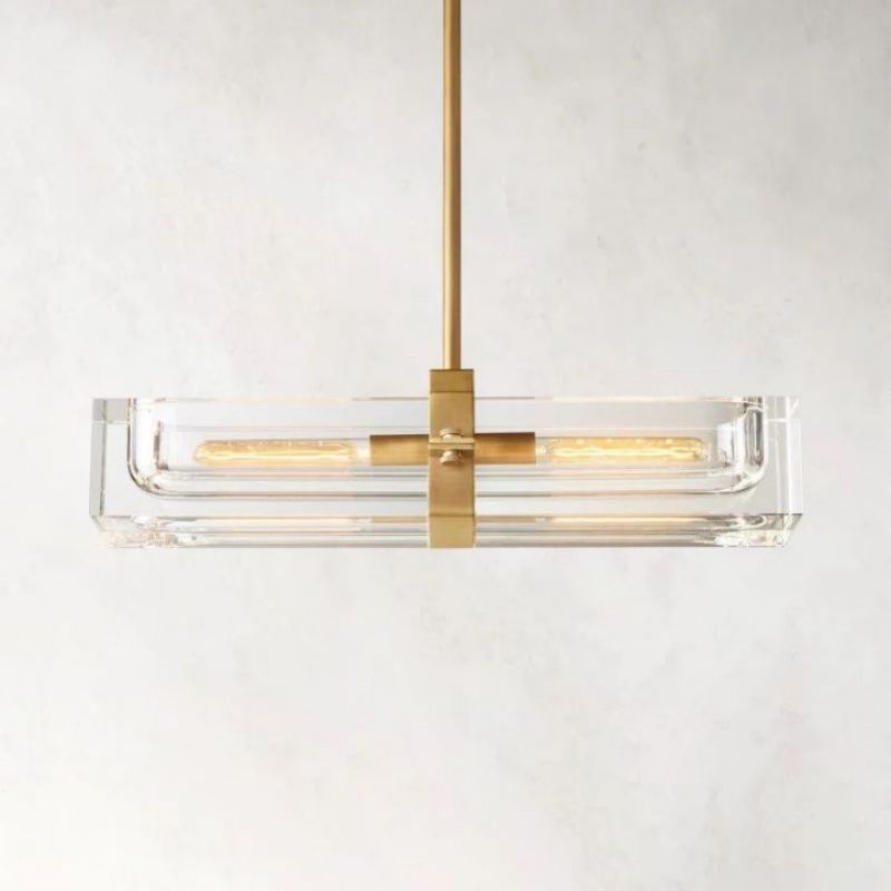 Elonna Linear Chandelier 24" chandeliers for dining room,chandeliers for stairways,chandeliers for foyer,chandeliers for bedrooms,chandeliers for kitchen,chandeliers for living room rbrights Lacquered Burnished Brass  