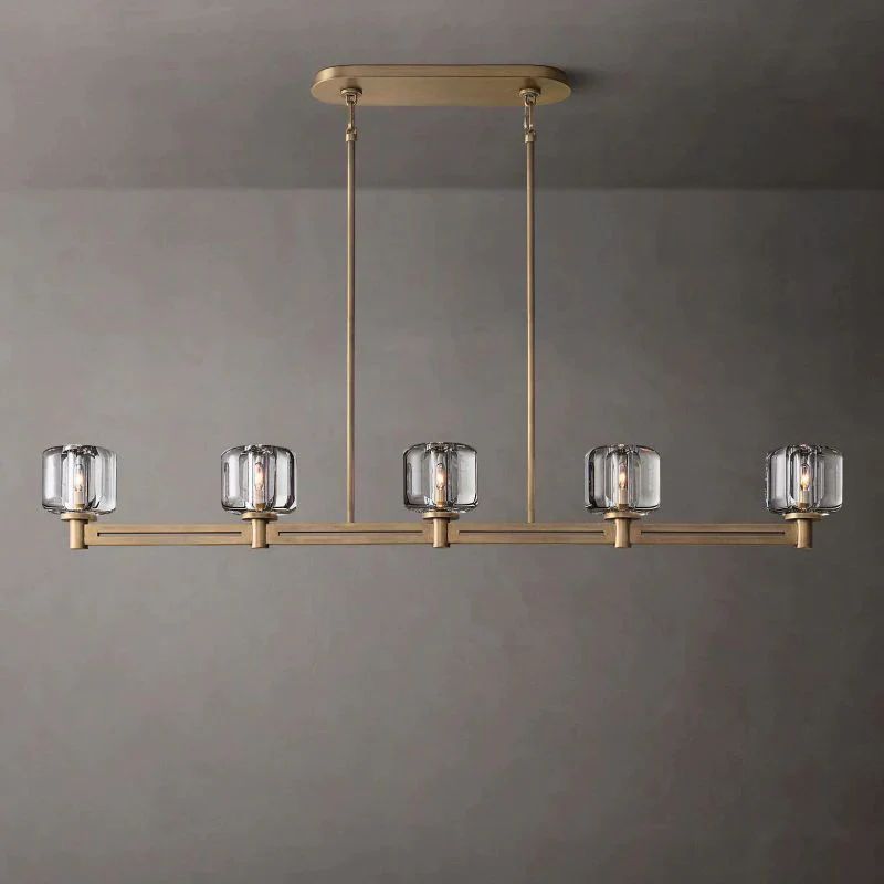 Eudora Linear Chandelier 54'' 壁灯灯具 rbrights Natural Brass  