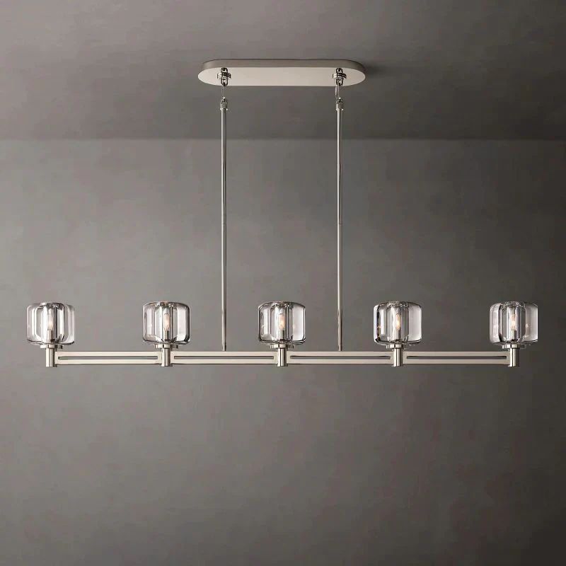 Eudora Linear Chandelier 54'' 壁灯灯具 rbrights Satin Nickel  