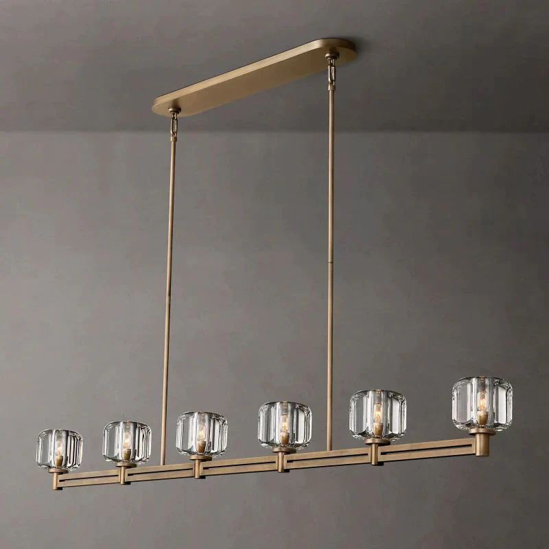 Eudora Linear Chandelier 72'' 壁灯灯具 rbrights Natural Brass  