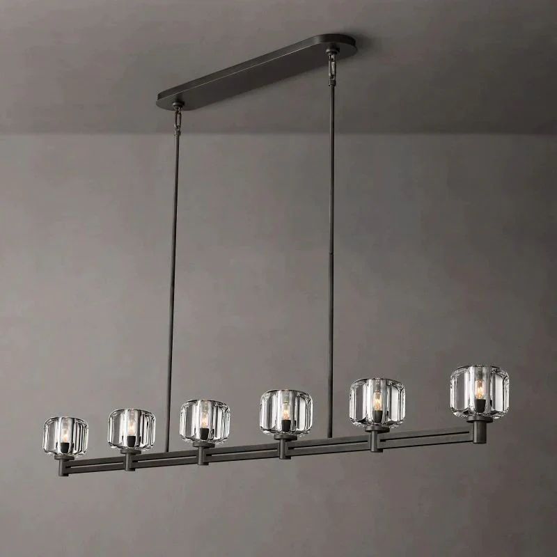 Eudora Linear Chandelier 72'' 壁灯灯具 rbrights Matte Black  