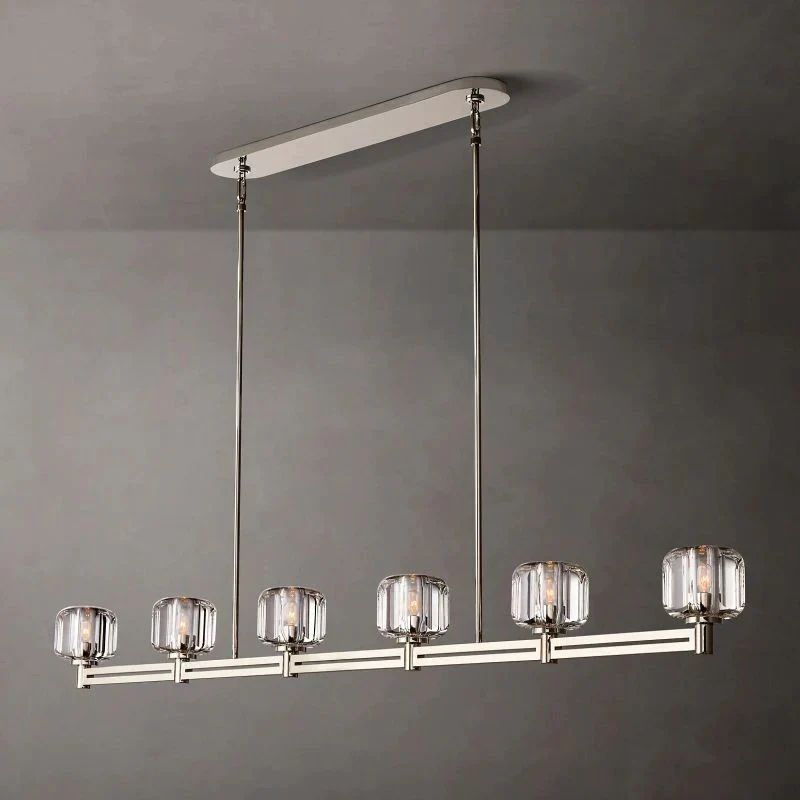 Eudora Linear Chandelier 72'' 壁灯灯具 rbrights Satin Nickel  