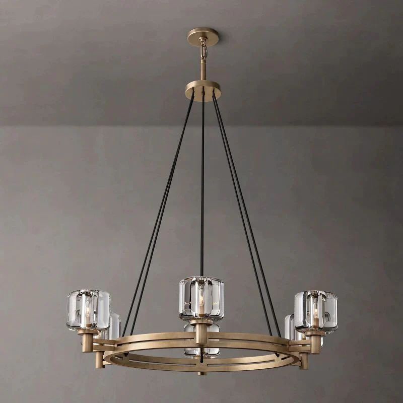 Eudora Round Chandelier 36'' 壁灯灯具 rbrights Natural Brass  