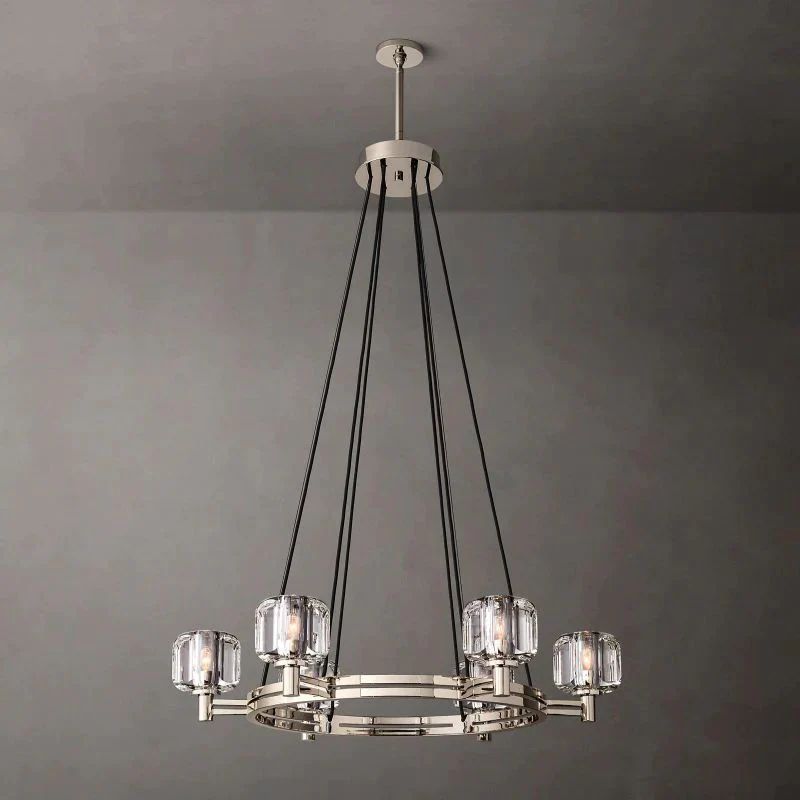 Eudora Round Chandelier 36'' 壁灯灯具 rbrights Satin Nickel  