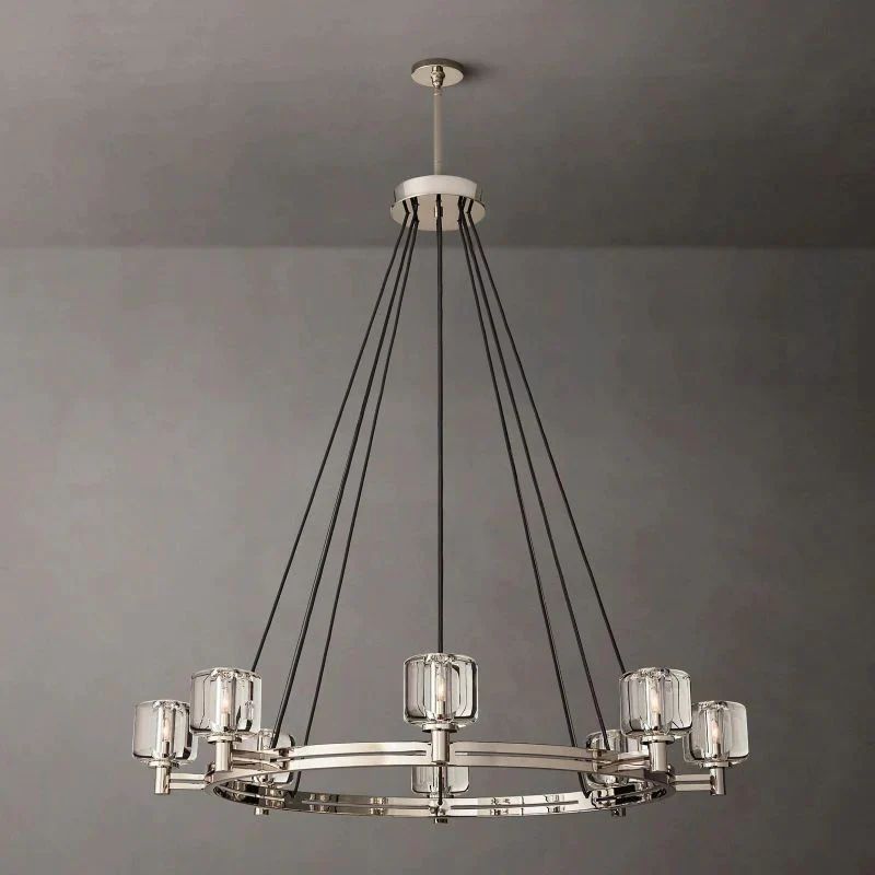 Eudora Round Chandelier 48'' 壁灯灯具 rbrights Satin Nickel  