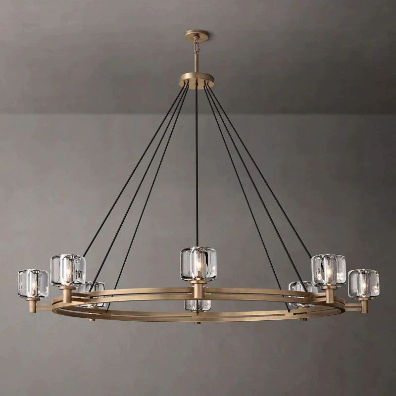 Eudora Round Chandelier 60'' 壁灯灯具 rbrights Natural Brass  