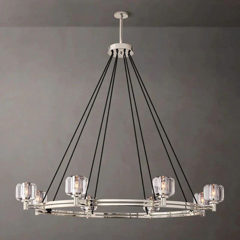 Eudora Round Chandelier 60'' 壁灯灯具 rbrights Satin Nickel  