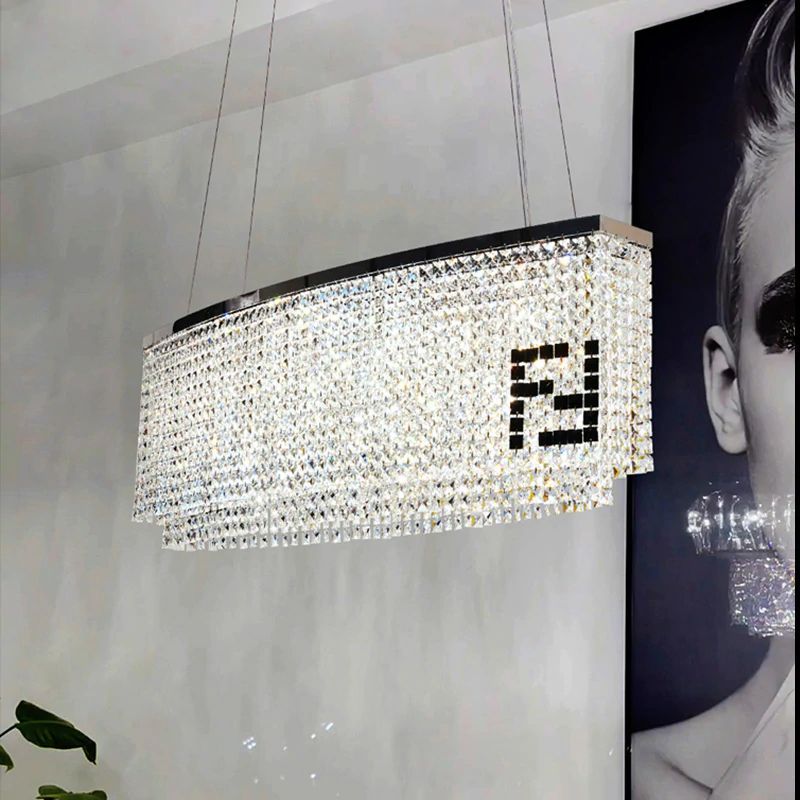 Fandi Oval Crystal Chandelier chandeliers for dining room,chandeliers for stairways,chandeliers for foyer,chandeliers for bedrooms,chandeliers for kitchen,chandeliers for living room Rbrights   