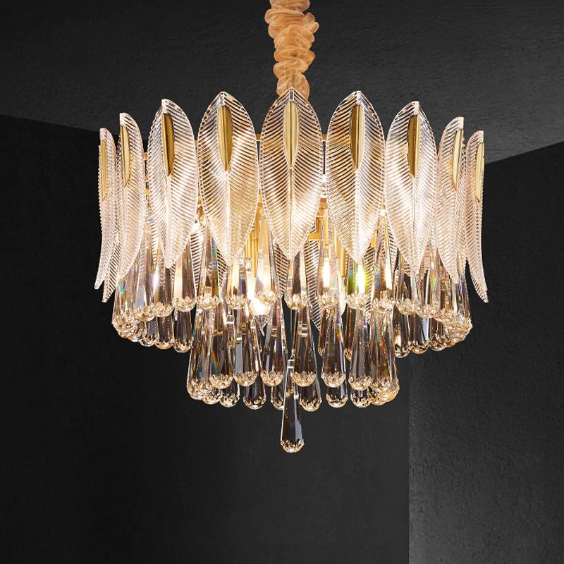 Floray 2-Tier Crystal Chandelier 24" chandeliers for dining room,chandeliers for stairways,chandeliers for foyer,chandeliers for bedrooms,chandeliers for kitchen,chandeliers for living room Rbrights   
