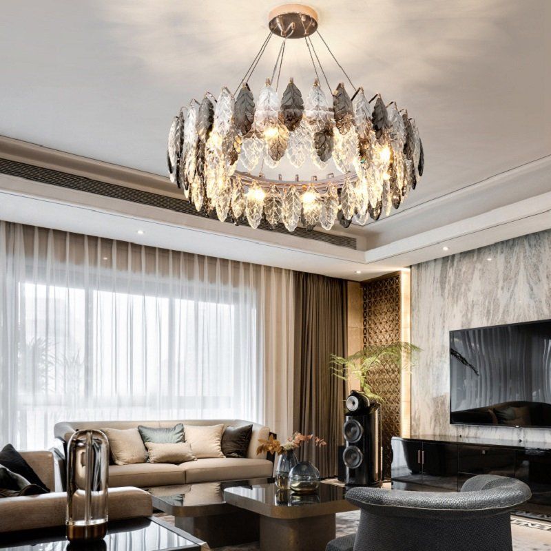 Frare Leaf Ring Chandelier 32" chandeliers for dining room,chandeliers for stairways,chandeliers for foyer,chandeliers for bedrooms,chandeliers for kitchen,chandeliers for living room Rbrights   