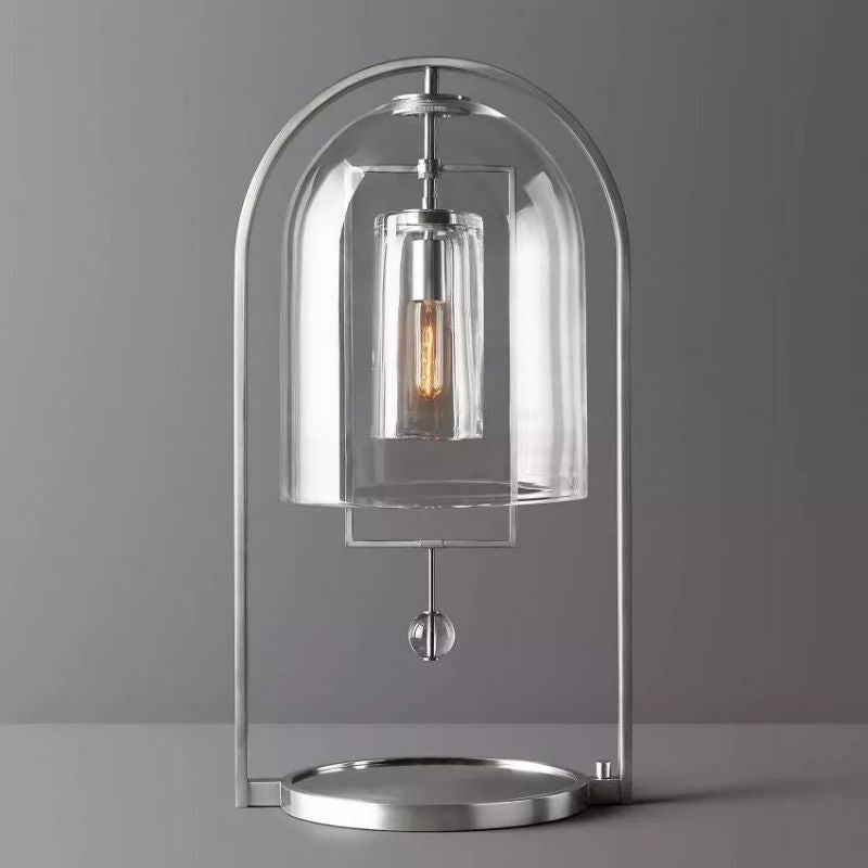 Fulcrum Table Lamp  rbrights Satin Nickel  