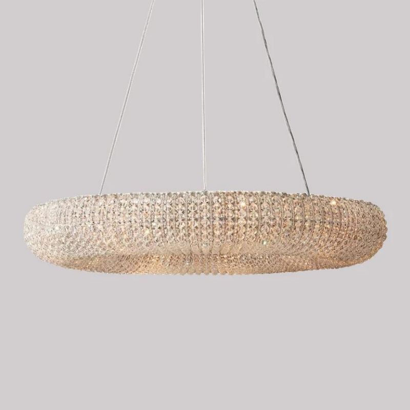 Hala Crystal Clear Round LED Chandelier 32"