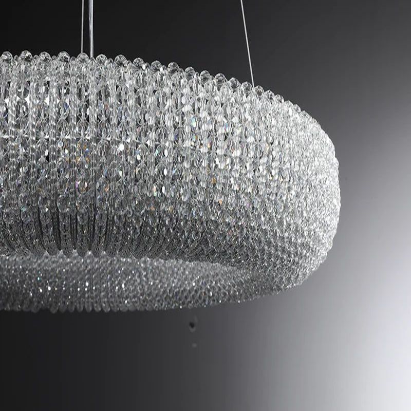 Hala Crystal Clear Round LED Chandelier 41"